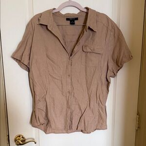 Style & Co. Tan Button Down Shirt